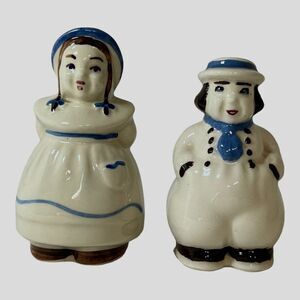Vintage Set Lot Shawnee Dutch Jack & Jill Salt & Pepper Shakers Ceramic Pottery